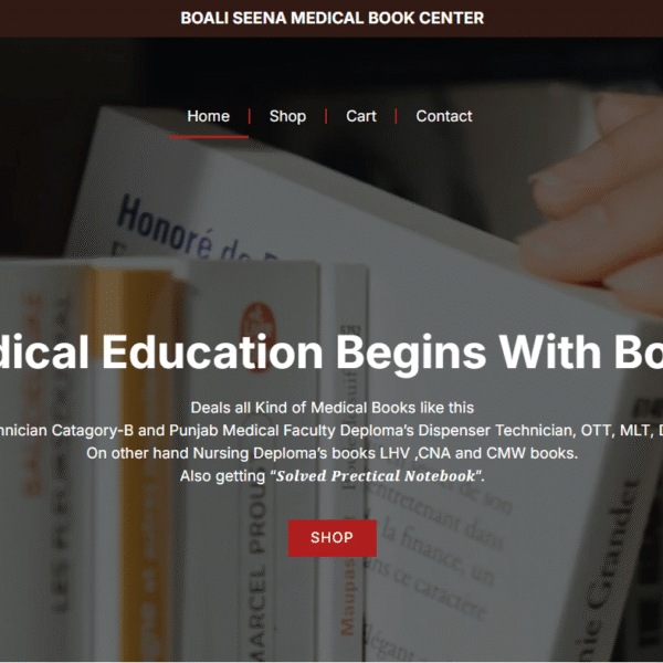 BoAli Seena Publishers medical books online store homepage