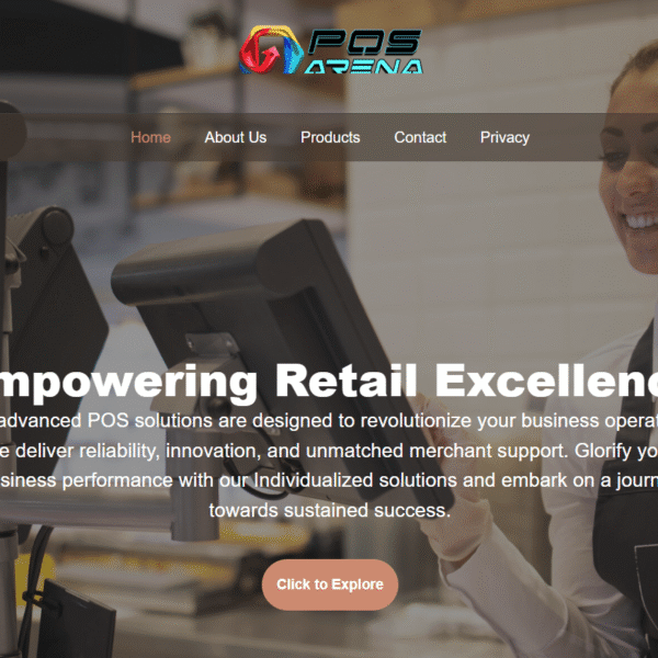 POS Arena point of sale and payment solutions website homepage