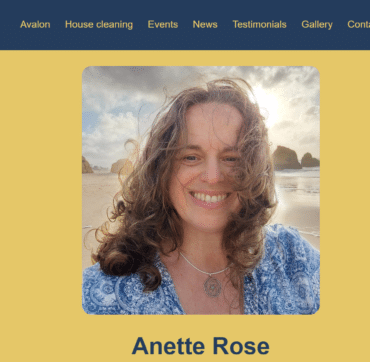 Rose of Avalon spiritual wellness website homepage