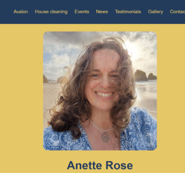 Rose of Avalon spiritual wellness website homepage
