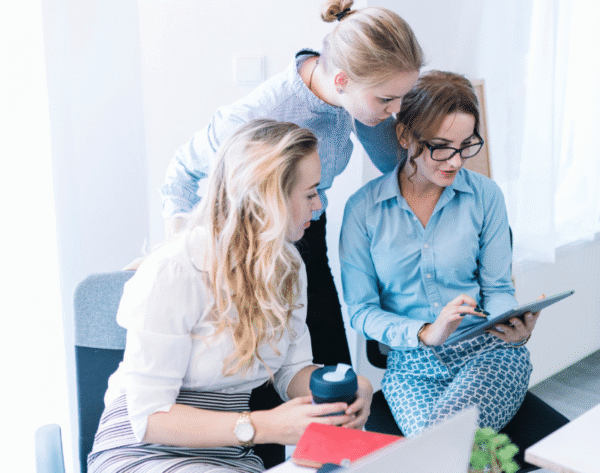 Digital team planning a business project