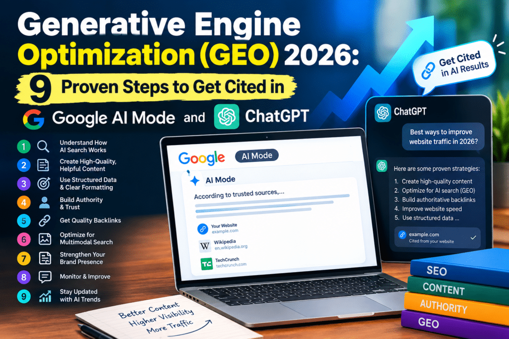 Generative Engine Optimization (GEO) 9 steps to get cited in Google AI Mode and ChatGPT
