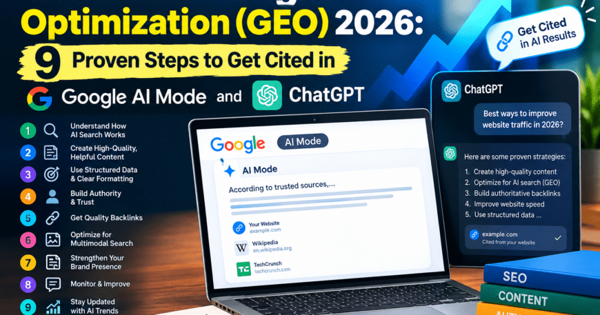 Generative Engine Optimization (GEO) 9 steps to get cited in Google AI Mode and ChatGPT